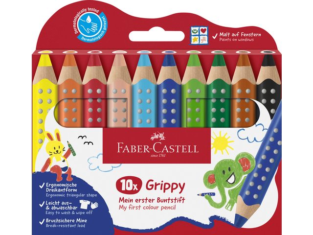 Faber Castell Kleurpotlood Grippy XXL Jumbo 10 stuks
