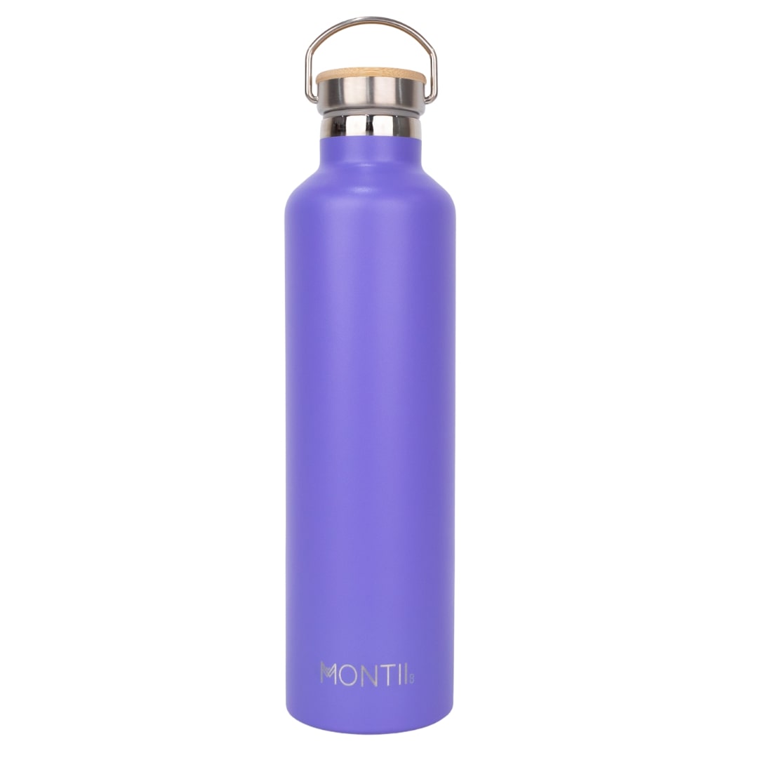 MontiiCo Isoleerfles Mega Grape Purple 1000ml - RVS - 9x31.5 cm