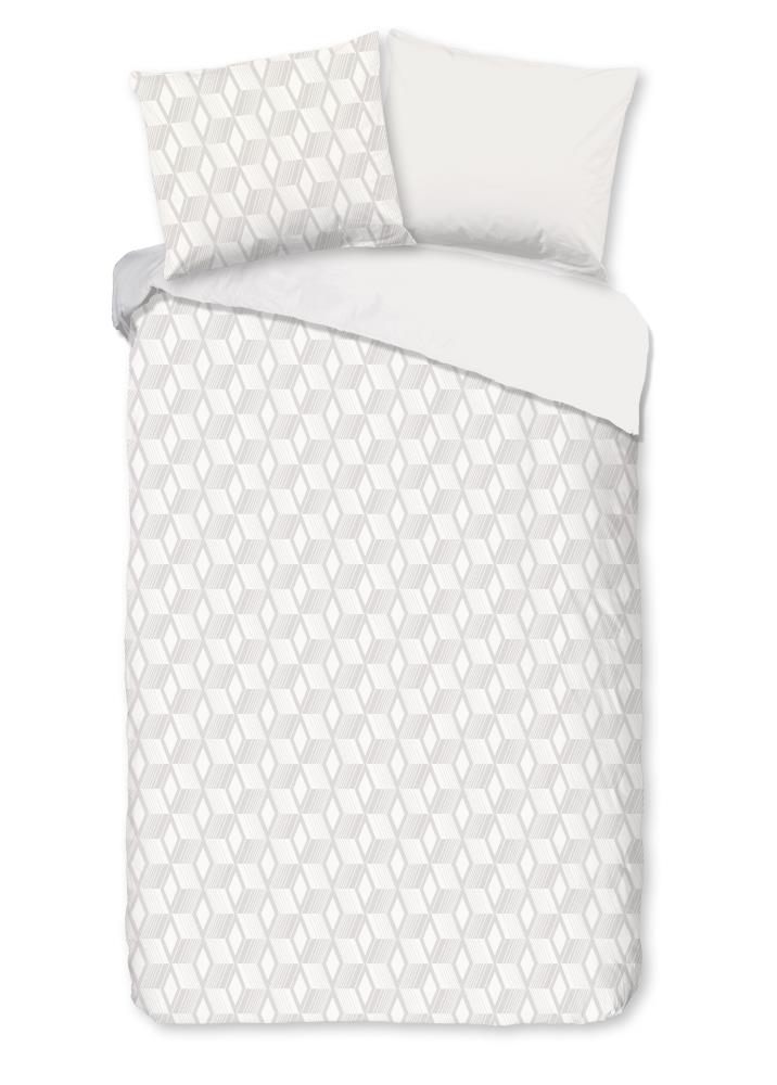 Pure Luxury Dekbedovertrekset Gouda Microvezel 140x220 cm Wit Zand