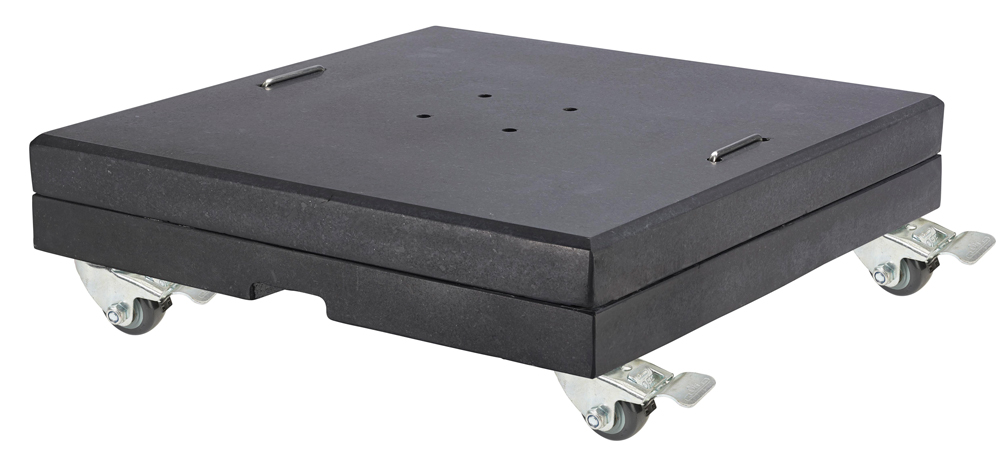 Platinum Parasolvoet Modena 150kg Black Polished Granite - op wielen