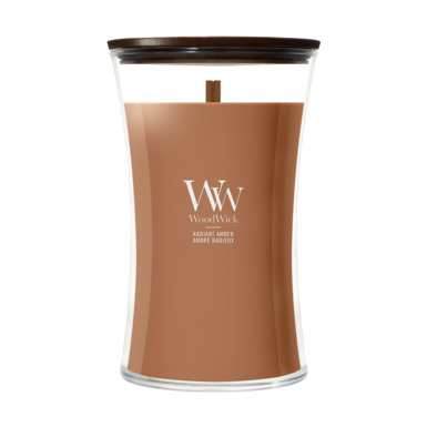 Woodwick Kaars Radiant Amber Large - 10.2x17.8 cm - 130 Branduren
