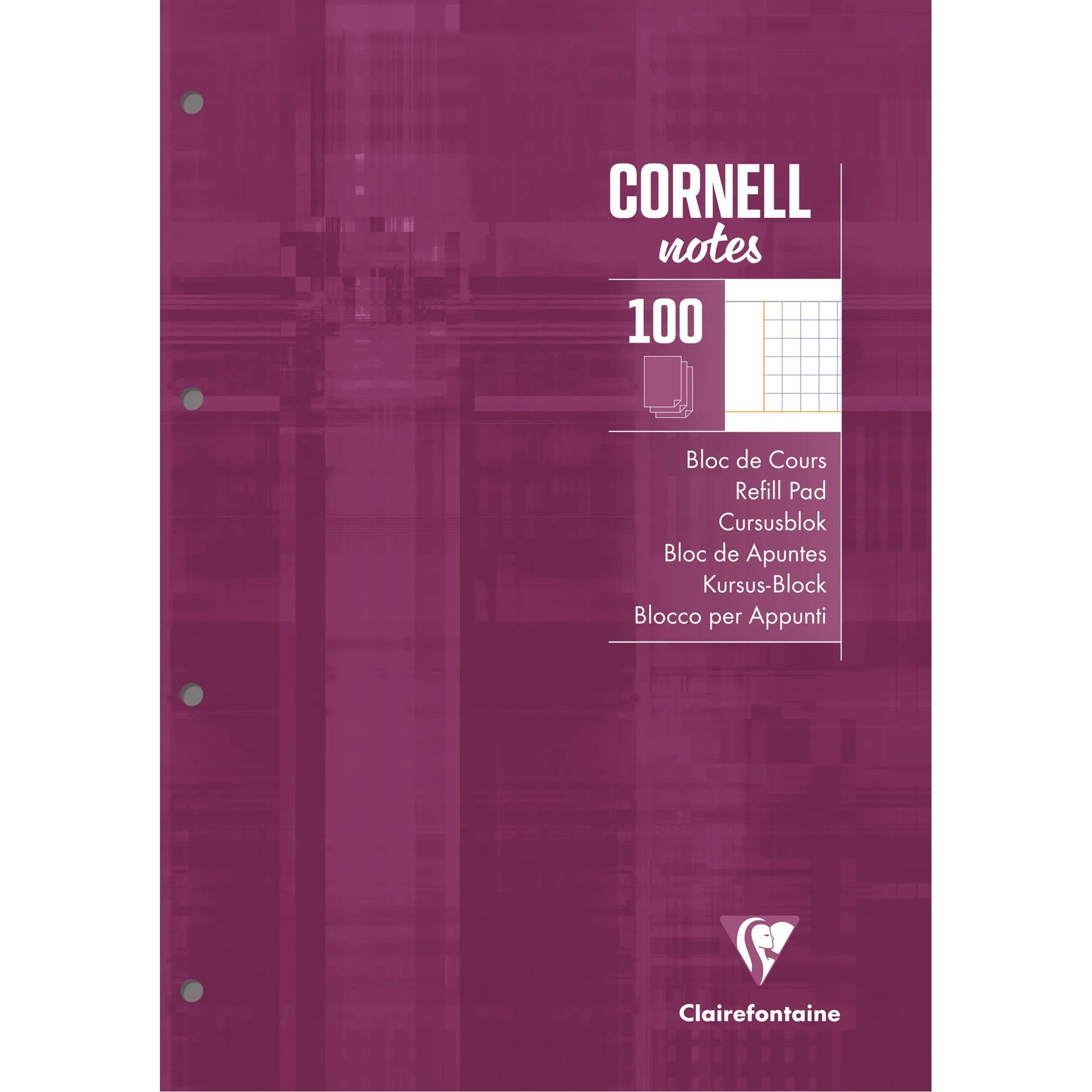 Clairefontaine Cursusblok A4 Cornell Geruit Peach