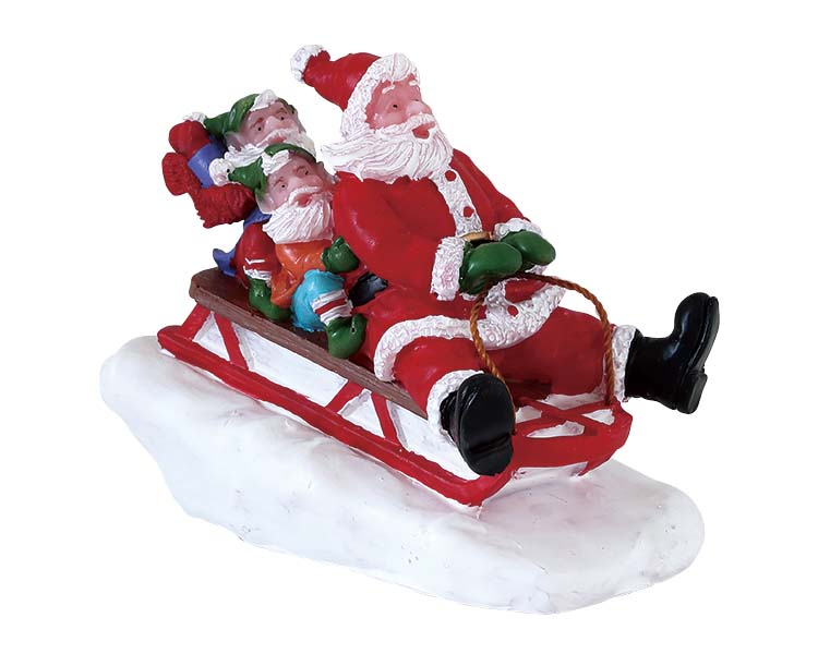 Lemax Village Sledding With Santa - Santa's Wonderland
