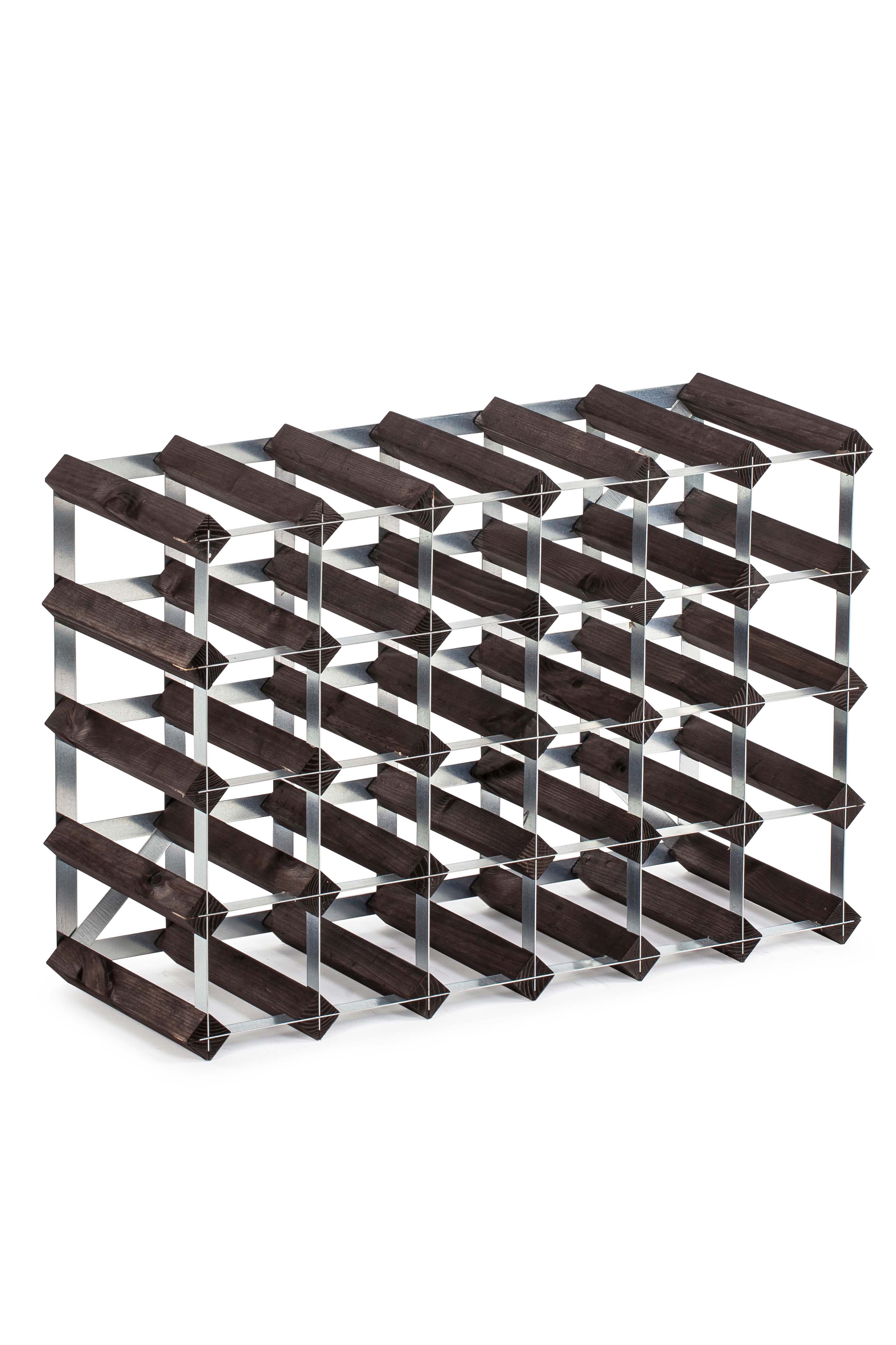 Sorrells Wijnrek Verbrande Eik voor 30 Flessen - 61x23x42 cm