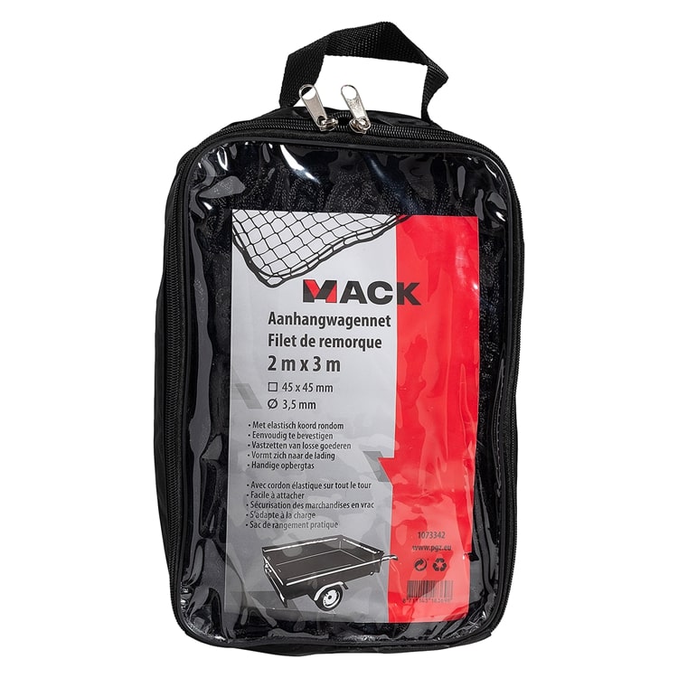 Aanhangwagennet Zwart  2x3m 