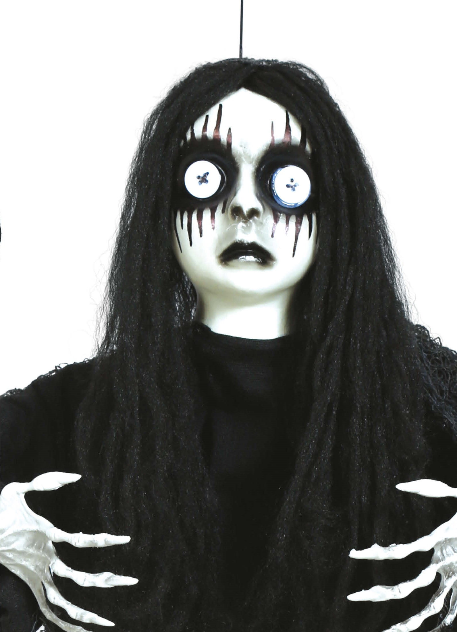Pop Hangend Scary met Knopen in Ogen 90cm