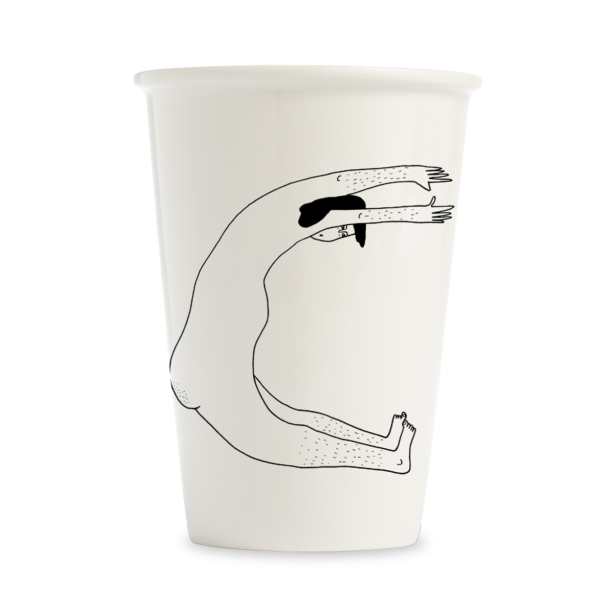 Helen B Beker XL C Nude 320ml - Porselein - 9x12 cm