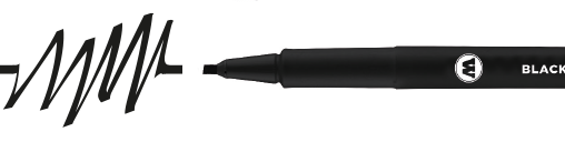 Molotow Fineliner Black met Beitelpunt