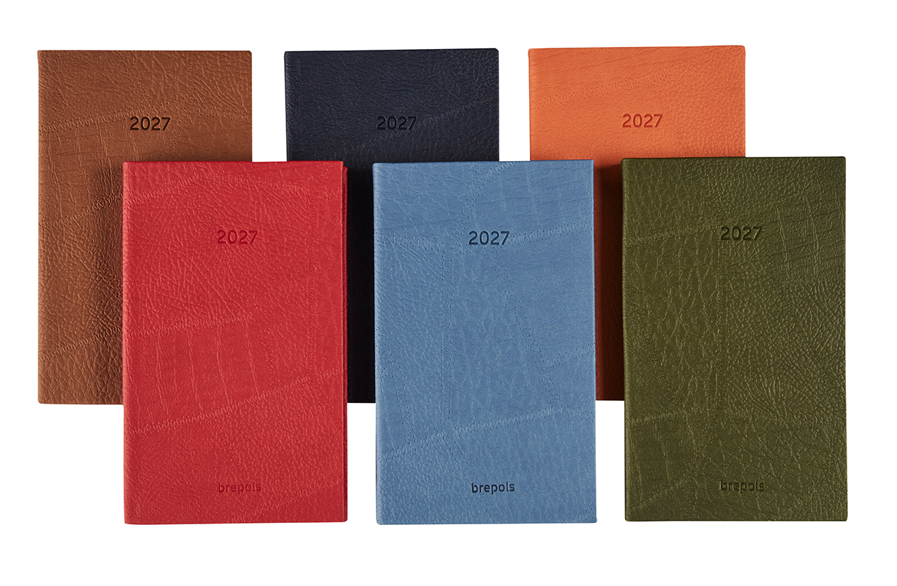 Brepols Agenda 2027 Breform Lucca 1dag/pag assorti 10x16.5 cm - prijs per stuk