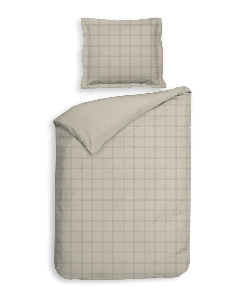 Heckettlane Dekbedovertrekset Diamante 140x220 cm - Satijn - Mojave Sand