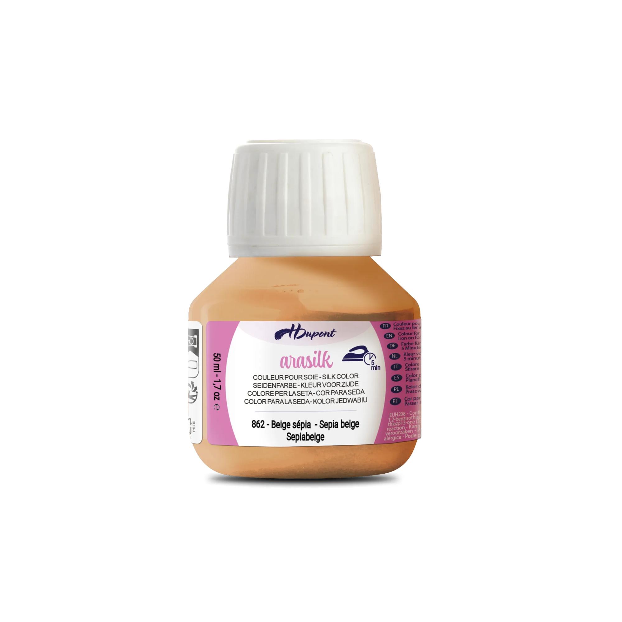 H Dupont Zijdeverf Arasilk Sepia Beige 50 ml
