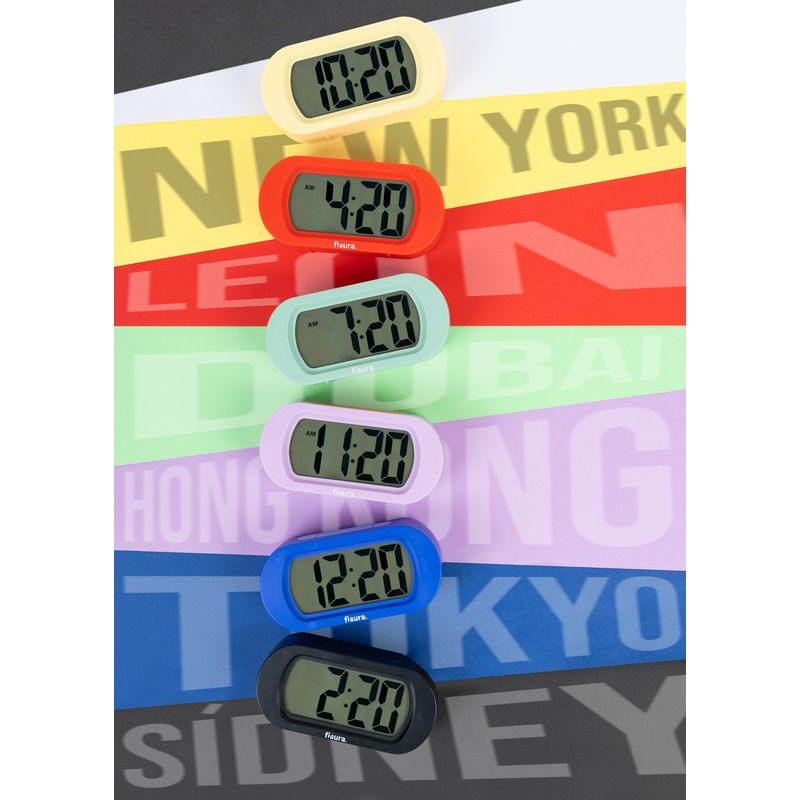 Fisura Alarmklok Gummy Clock Red 15x5.5x8 cm