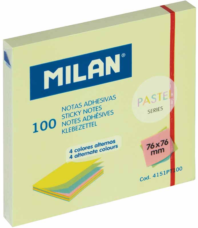 Milan Sticky Notes Pastel 76x76 mm - 100 vel