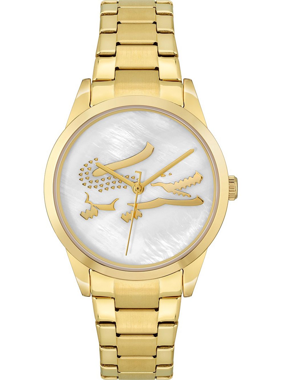 Lacoste Polshorloge Dames Ladycroc Mini Goud/Parelmoer
