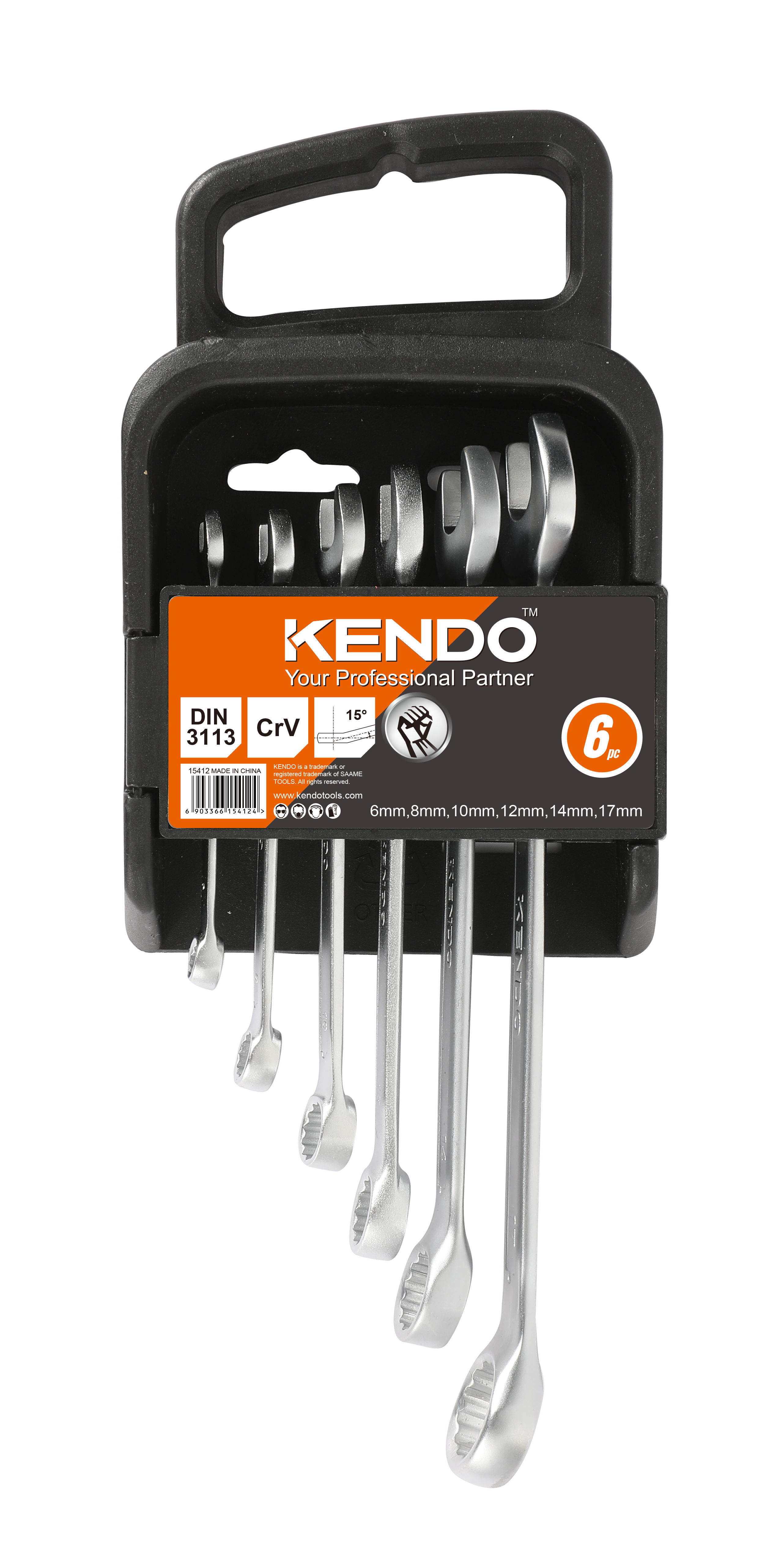 Kendo Ring-/Steeksleutelset 6 stuks