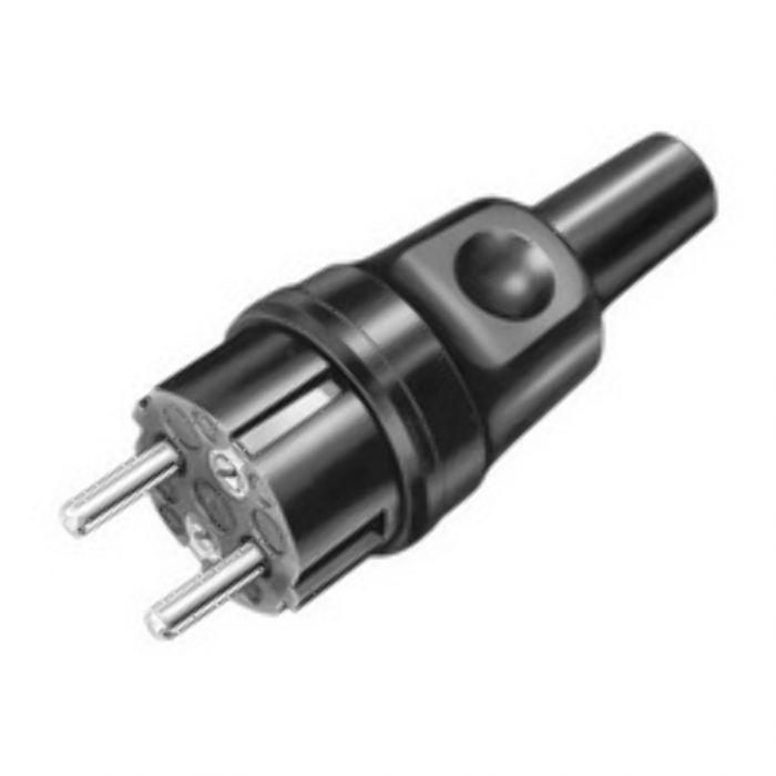 Kalthoff Stekker Zwart Rubber 10/16A