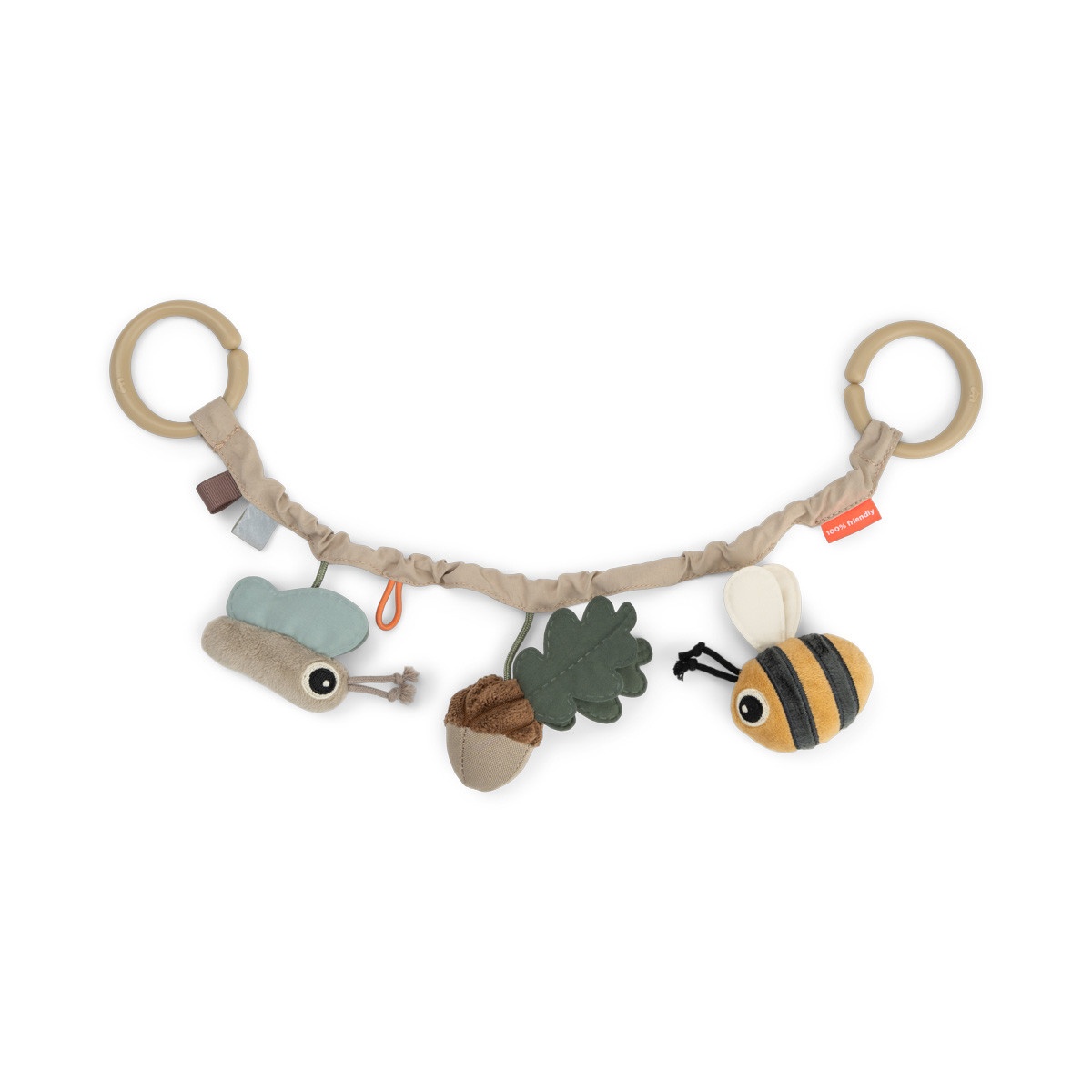 Done By Deer Activiteitenspeeltje Kinderwagen Tiny Trails Sand 44x9.5 cm