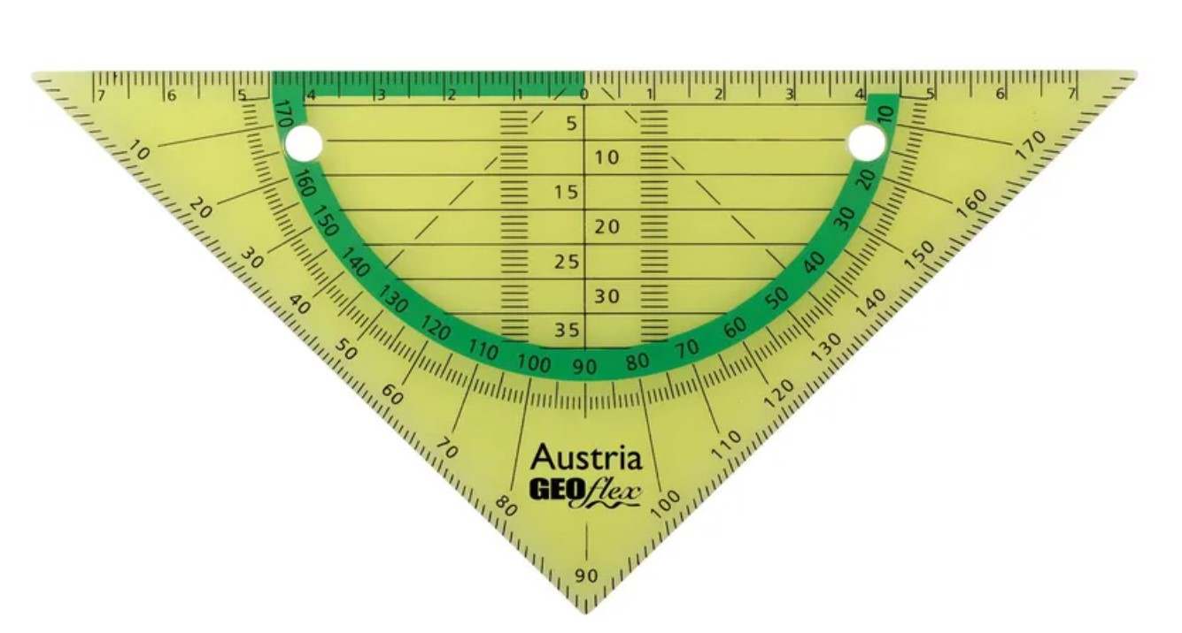 Aristo Geodriehoek Geoflex 14cm Flexibel Neon Groen