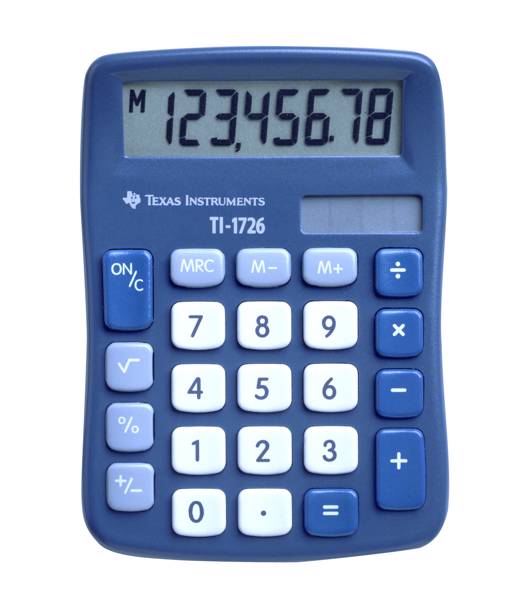 Texas Instruments Rekenmachine TI-1726 SuperView Display - Solar + Batterijen