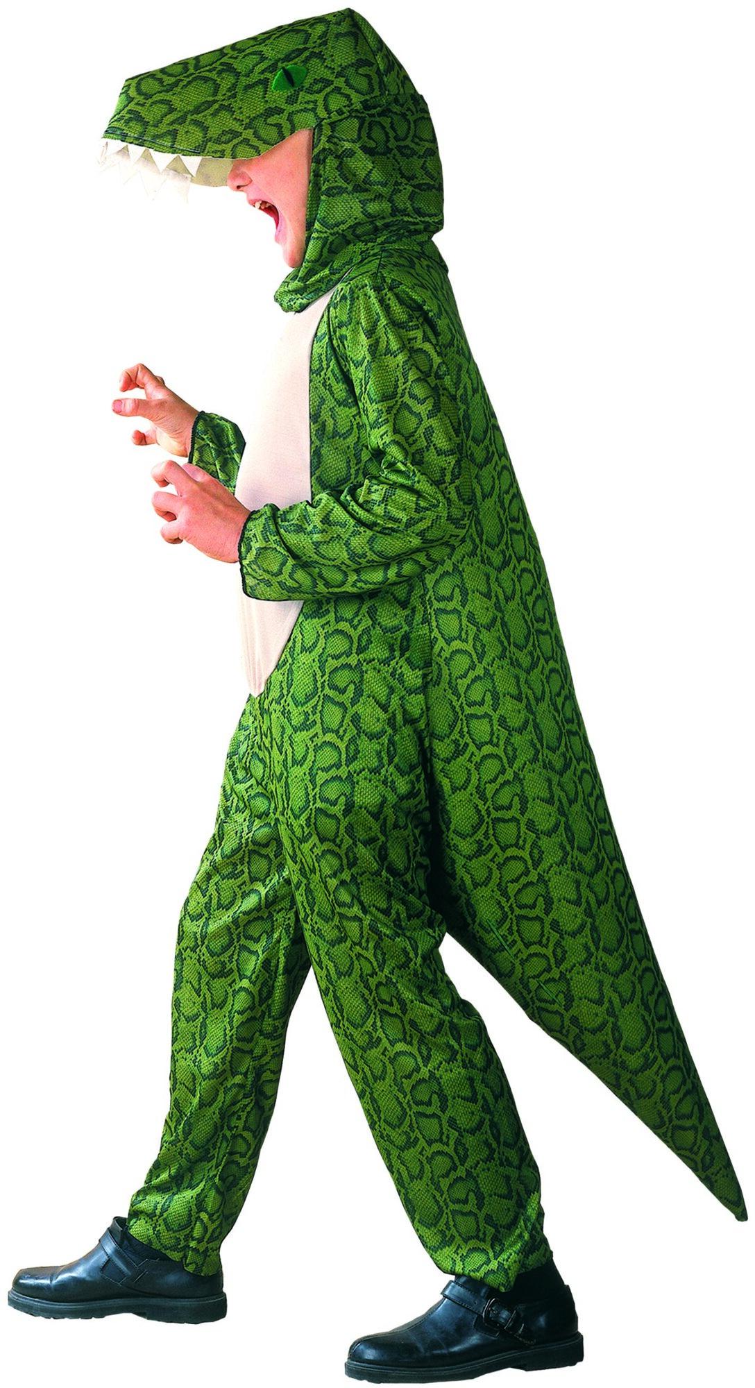 Kostuum Dinosaurus Jumpsuit met kap, Maat 98