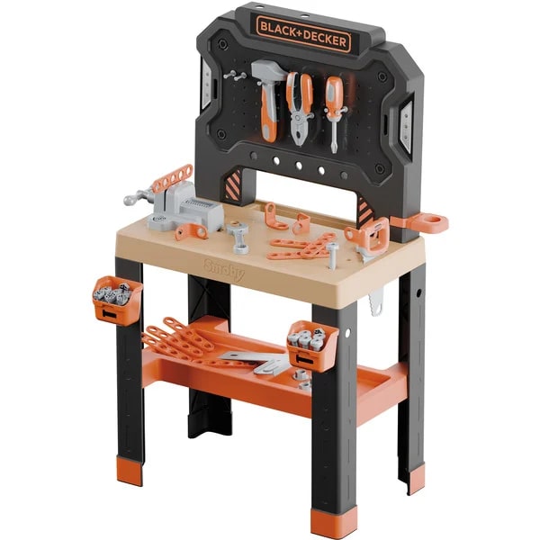 Smoby Black & Decker Werkbank met 78 Accessoires, Bricolo Workbench