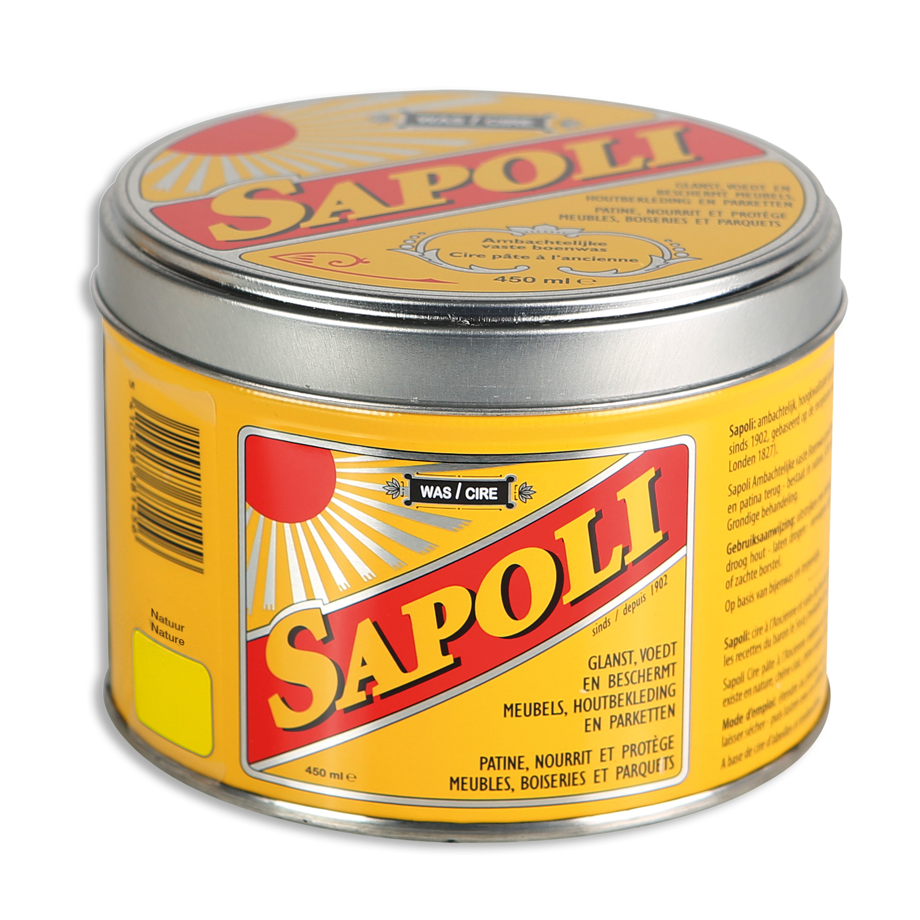Sapoli Vaste Boenwas Natuur 450 ml