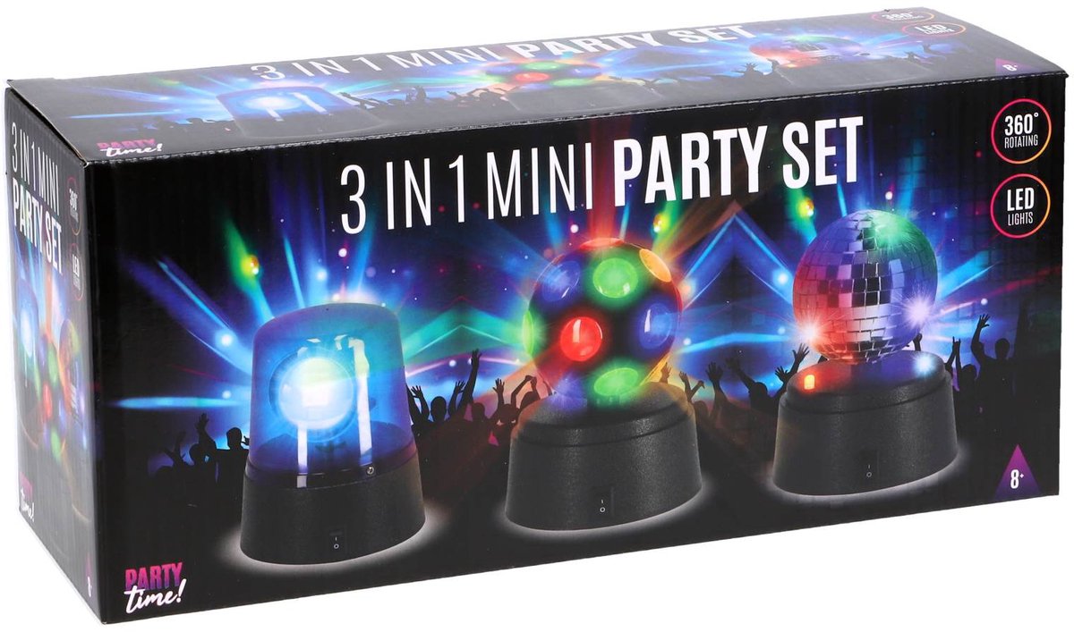 Partyset 3 in 1, Disco Lampen