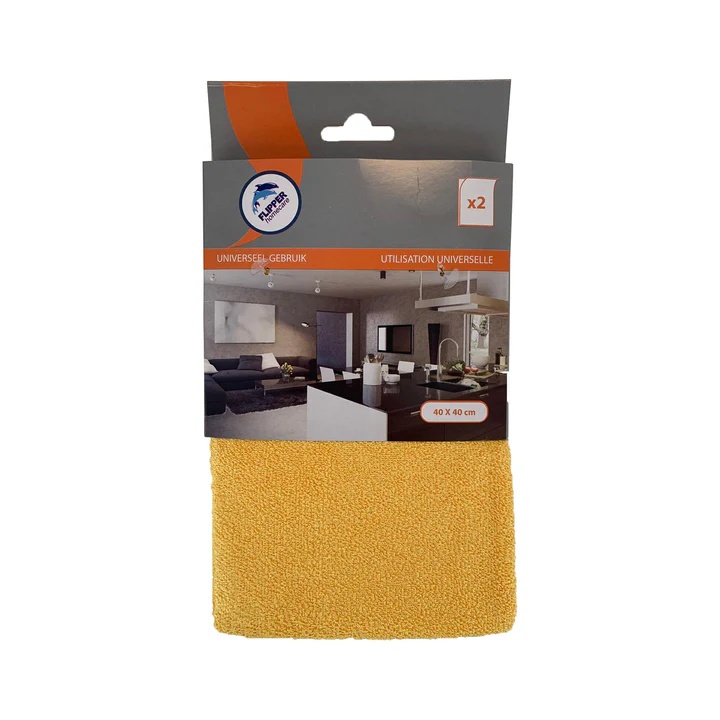 Flipper Microvezeldoek Nivo Geel 40x40 cm set 2 stuks - 320g