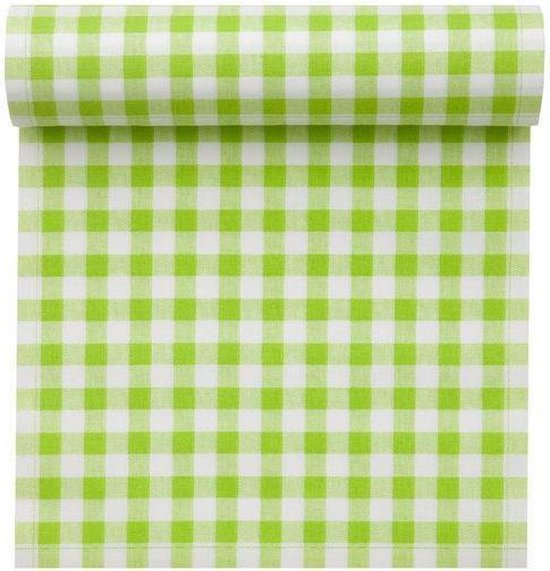 PLACEMAT KATOEN VICHY PISTACHE 48x32 - 12 stuks op rol