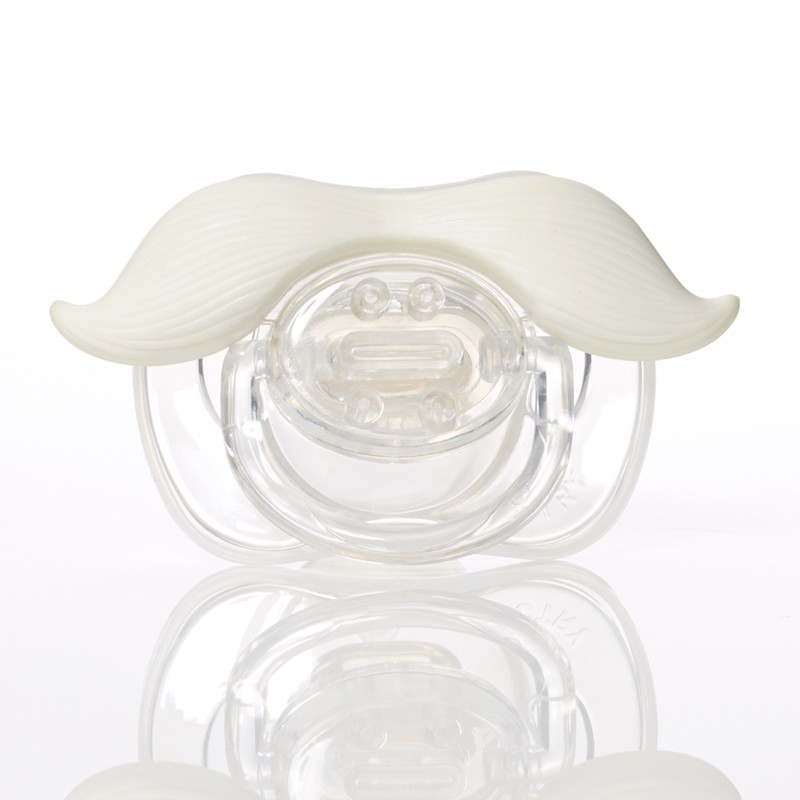 Fopspeen - Mustachifier - The Santafier FCTRY - 4x7cm - Wit