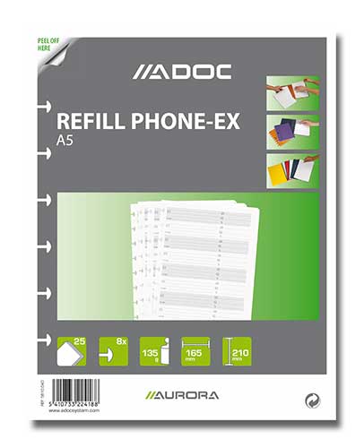 ADOC Phone-Ex A5 Vulling 210x165 mm - 50 pag. - 135 g