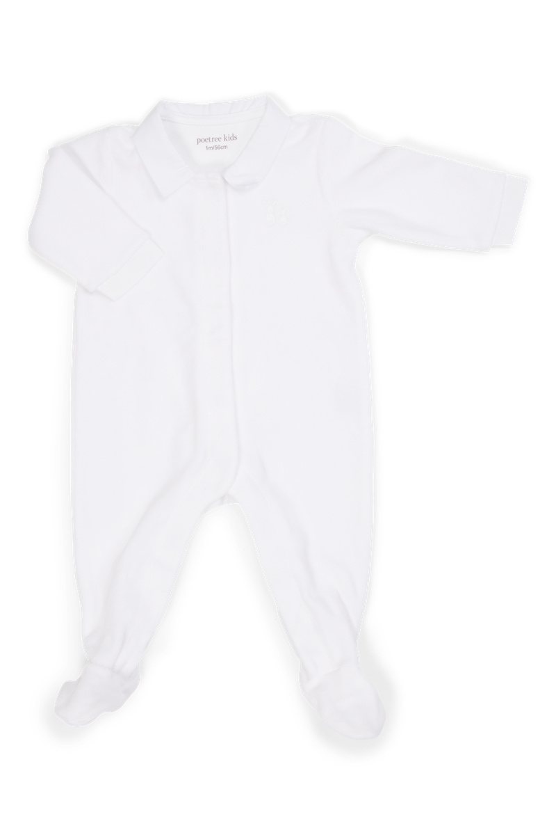 Poetree Unisex Pyjama Velours Wit Poetree Unisex Pyjama Velours Wit