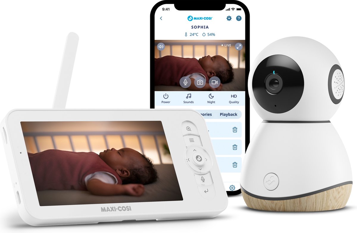 Maxi-Cosi Video-Babyfoon See Pro Hout Naturel