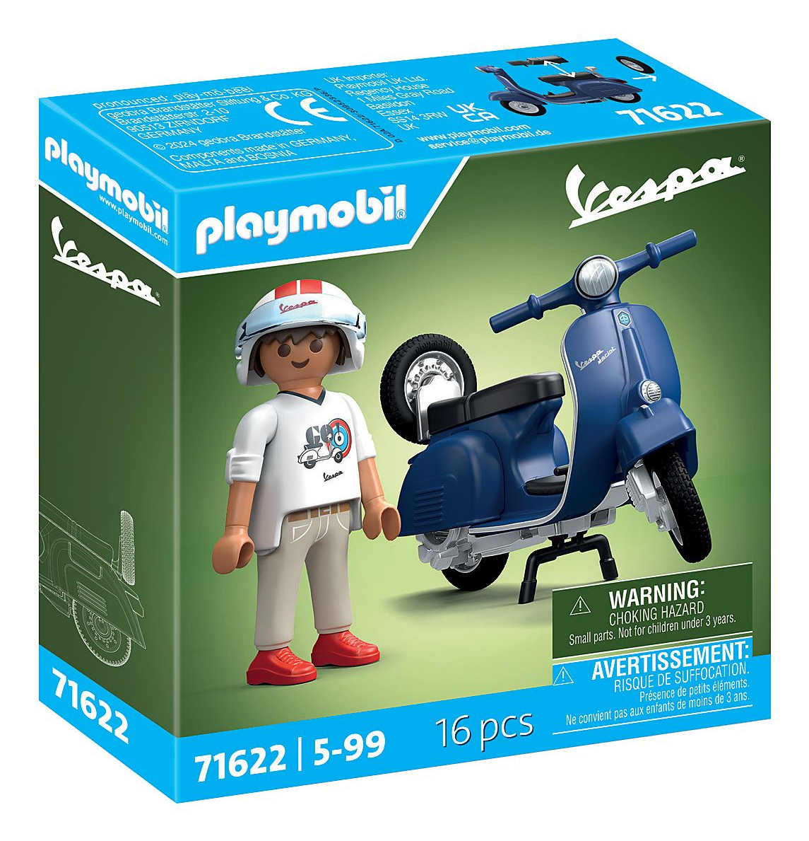 Playmobil 71622 Cars 1969 Vespa 150 Sprint Veloce, blauw