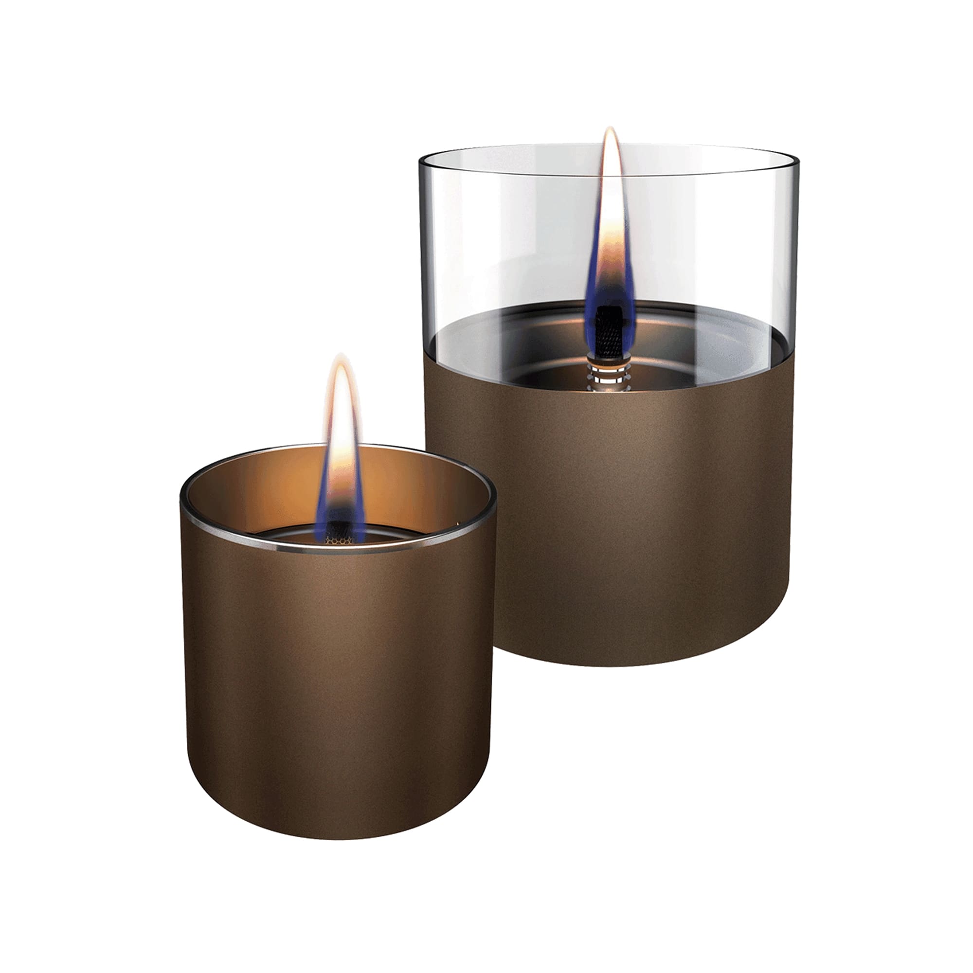 Tenderflame Set Oliekaars Lilly 8 & 10 Glas Chocoladebruin