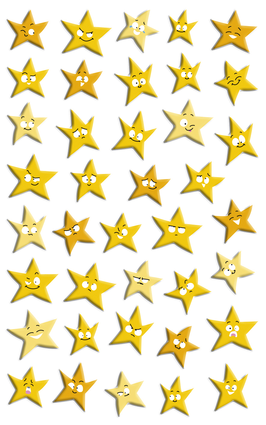 Maildor 3D Stickers Cooky Sterren 7.5x12cm - 1 Vel