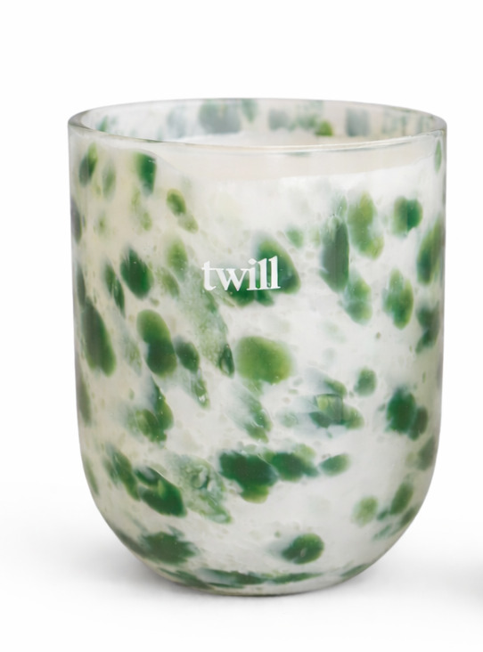Twili Geurkaars Lotus M Foret Sacree 11x13 cm - Glas - 50 Branduren - Groen - 3 Wieken