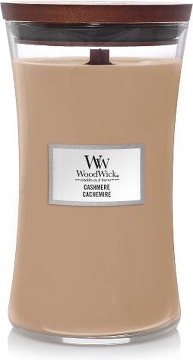 Woodwick Kaars Cashmere Large - 10.2x17.8 cm - 130 Branduren