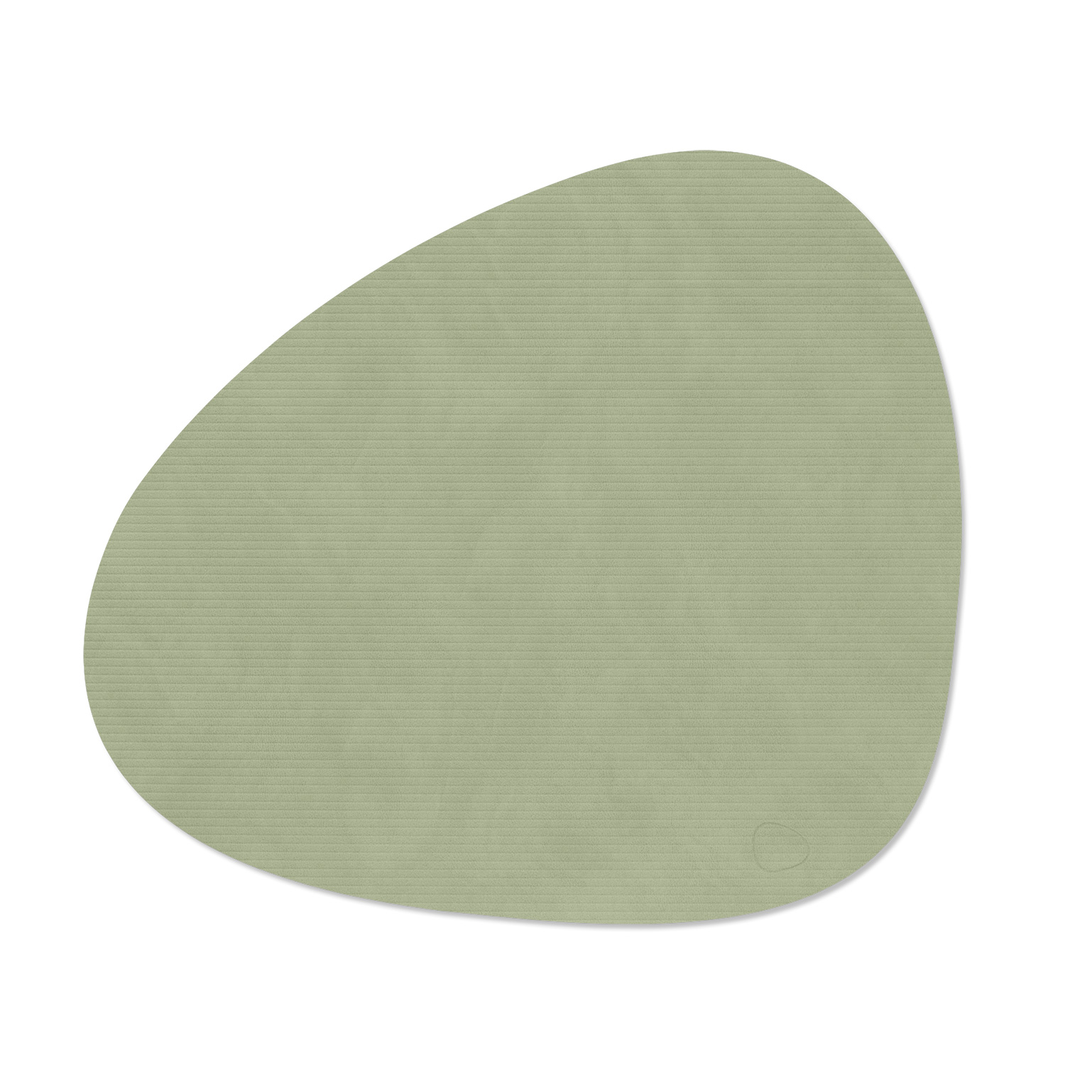 LindDNA Placemat Corduroy Curve Olive Green 37x44 cm - Recycled Leder