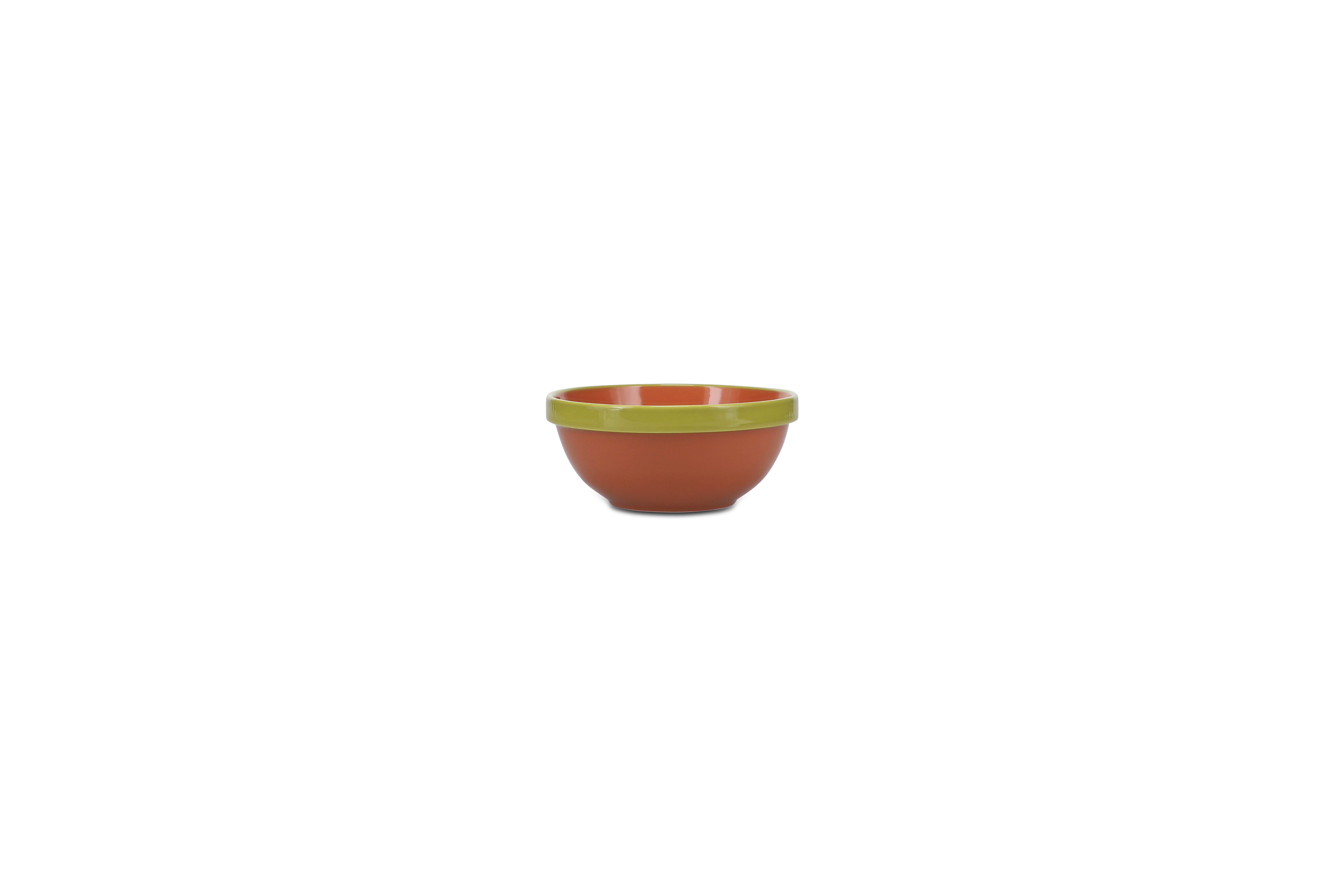 Ona Bowl Duo Oranje/Groen 710ml - Aardewerk - 15.5x6.5 cm Ona Bowl Duo Oranje/Groen 710ml - Aardewerk - 15.5x6.5 cm