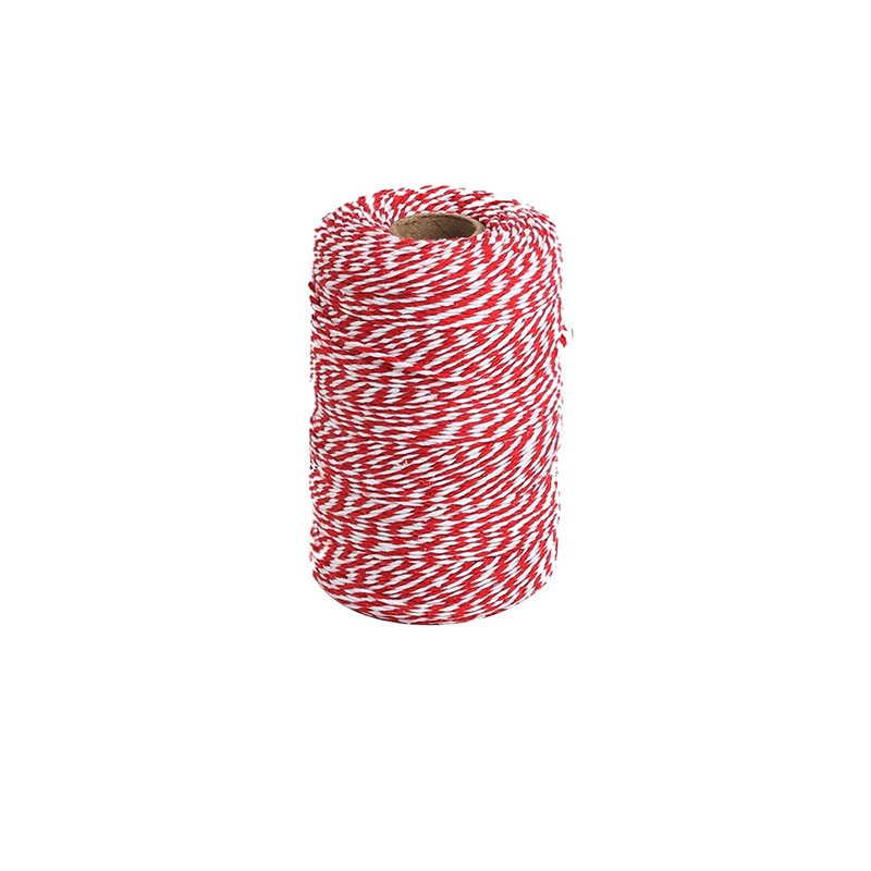 Ledent Katoenkoord Rood/Wit 100 g +-120 m