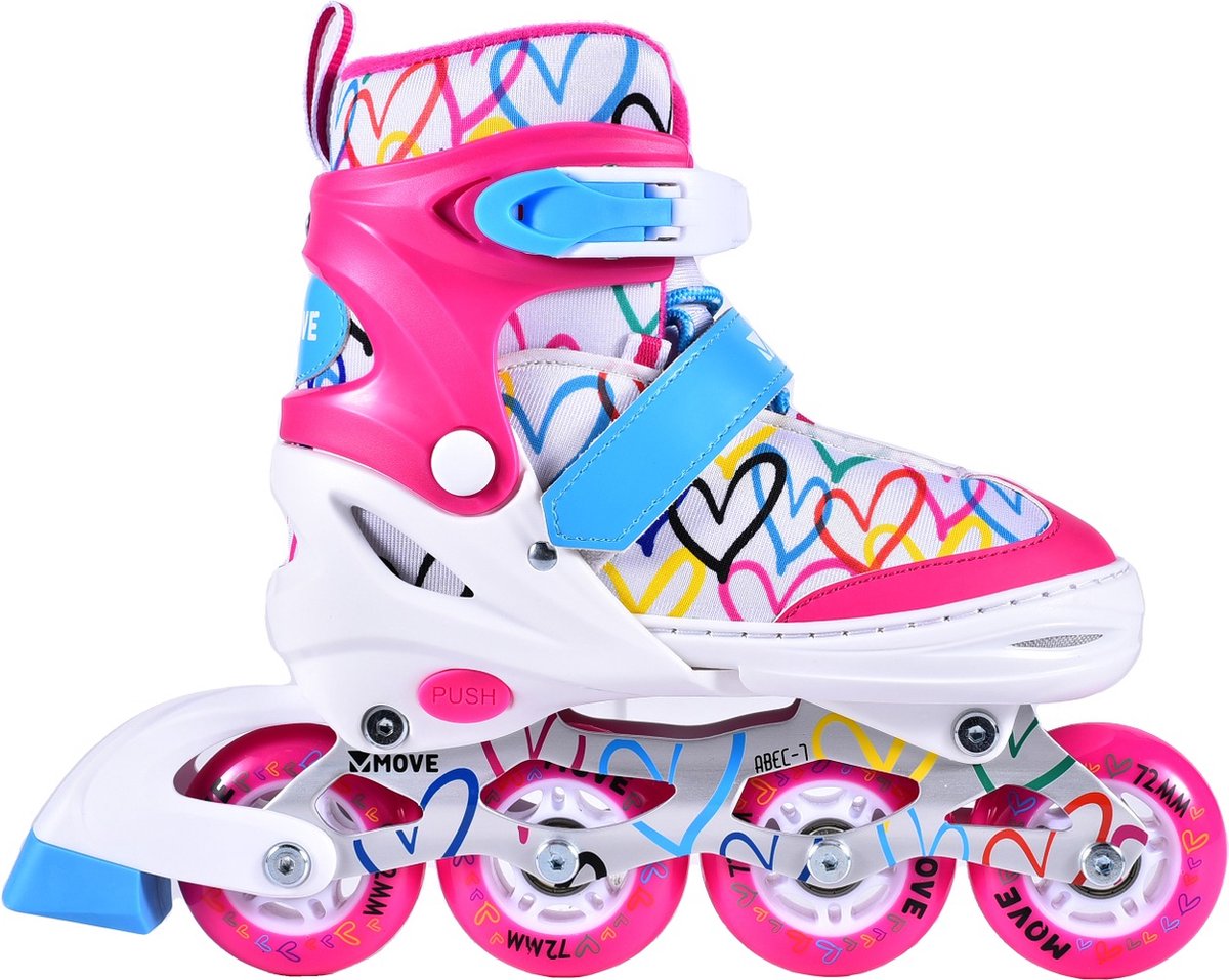 Move Inline Skates Love maat 38/41 Roze - verstelbaar