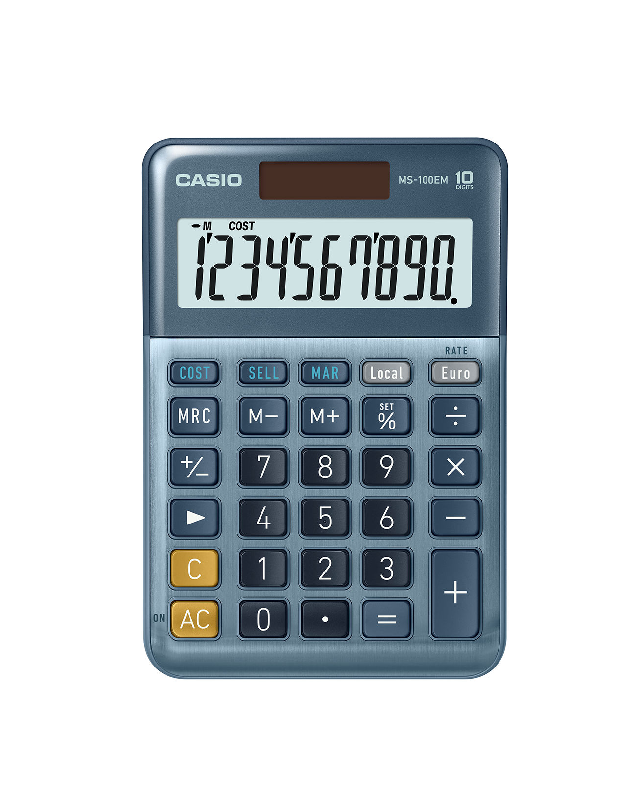 Casio Zakrekenmachine MS-100EM Blauw