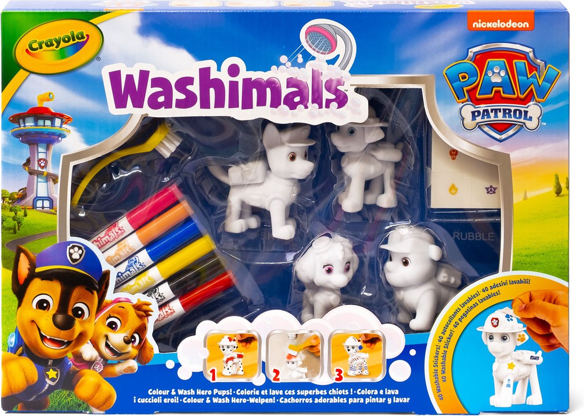 Crayola Washimals Paw Patrol 4 stuks