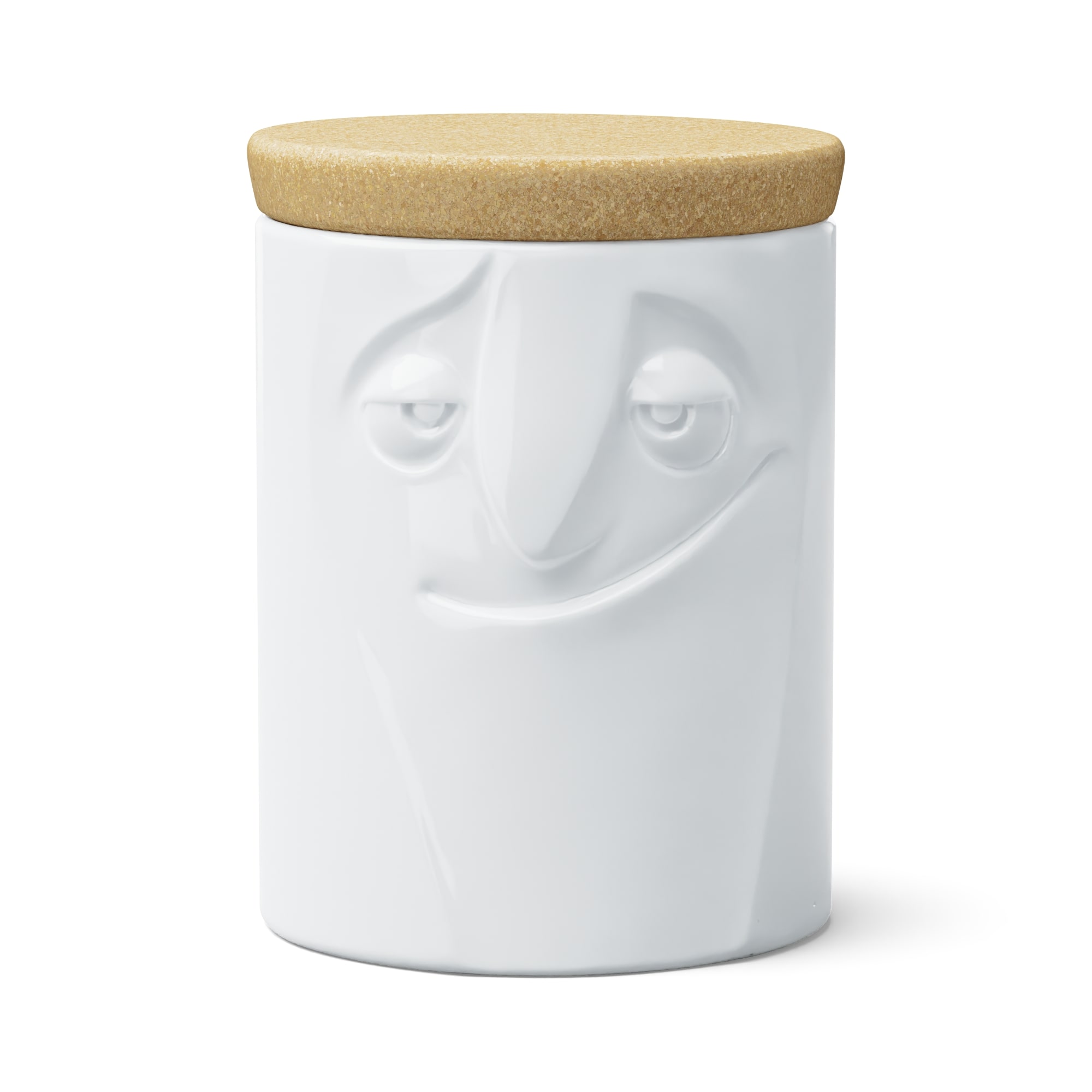 Tassen Voorraadpot Charmant White 1700ml met Kurken Deksel - Porselein - 13.4x18.5 cm