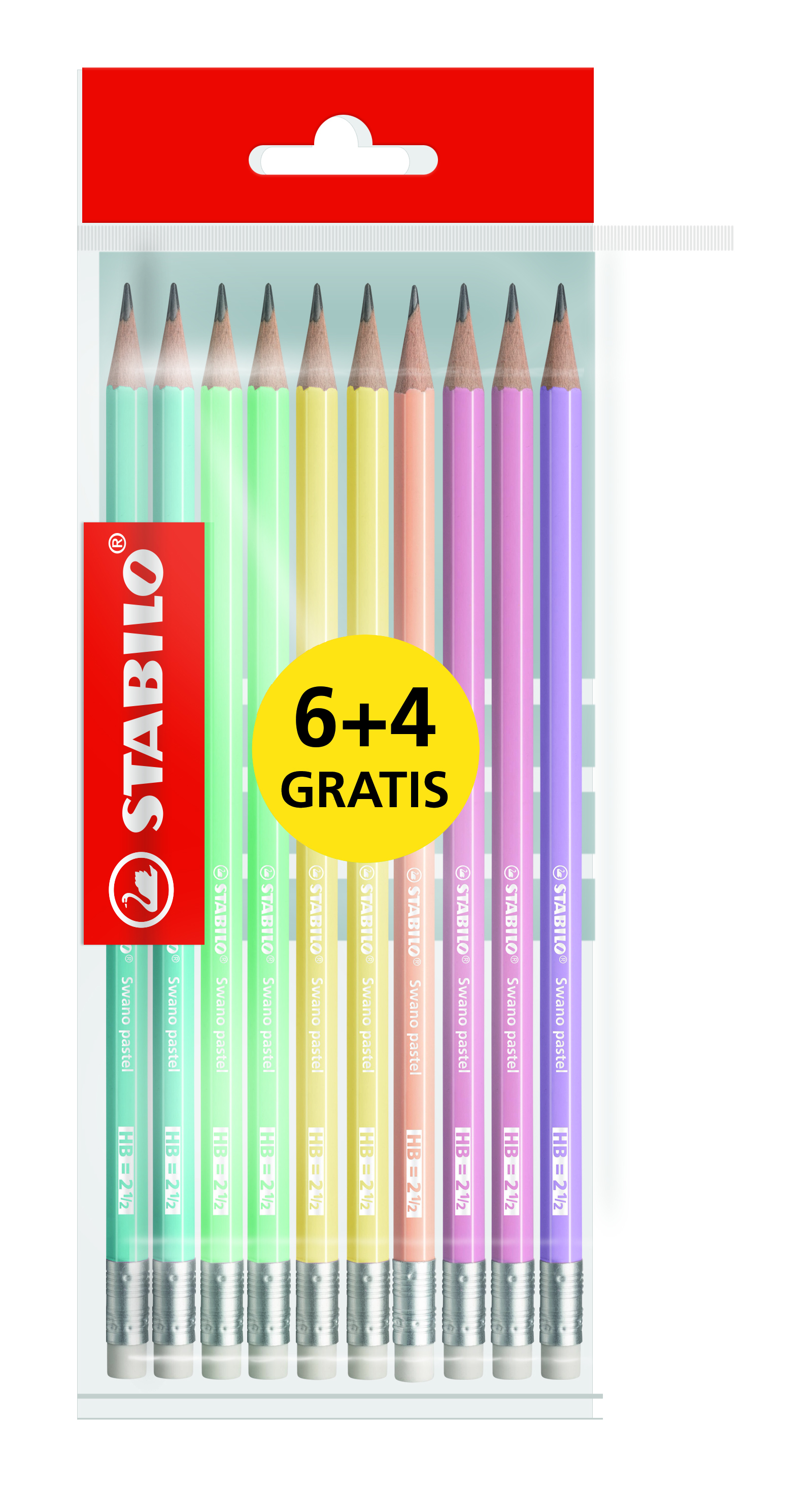 STABILO Swano Pastel Potlood HB ECO-Pack 6+4 gratis