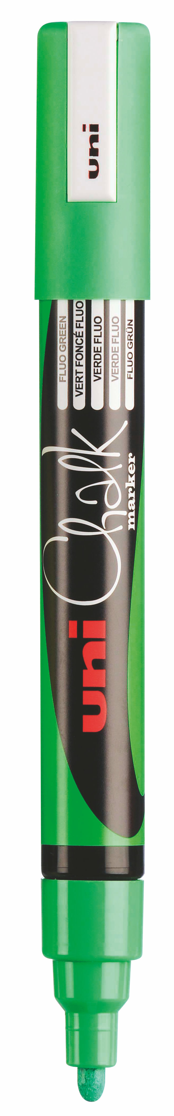 Krijtmarker 1.8/2.5 mm Conische Punt Chalk Marker by Uni - Fluo Groen