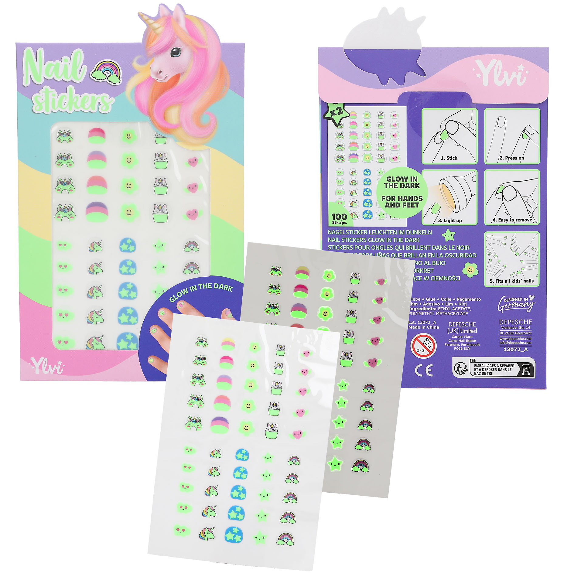 Ylvi Nagelstickers Glow in the Dark