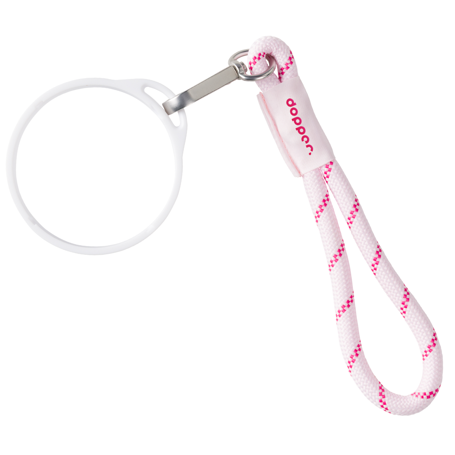 Dopper Wrist Cord Cherry Pink & White Mug Ring
