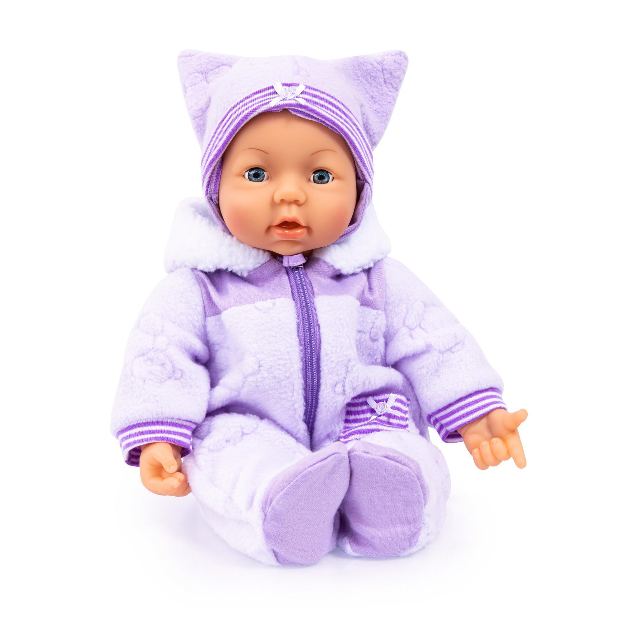 Piccolina Magic Eyes Babypop 46 cm, kan haar ogen sluiten, brabbelt 5 woorden